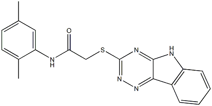 N-(2,5-dimethylphenyl)-2-(5H-[1,2,4]triazino[5,6-b]indol-3-ylsulfanyl)acetamide Structure