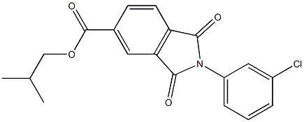 isobutyl 2-(3-chlorophenyl)-1,3-dioxoisoindoline-5-carboxylate Structure