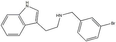 N-[(3-bromophenyl)methyl]-2-(1H-indol-3-yl)ethanamine 구조식 이미지