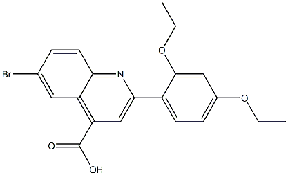 6-bromo-2-(2,4-diethoxyphenyl)-4-quinolinecarboxylic acid 구조식 이미지