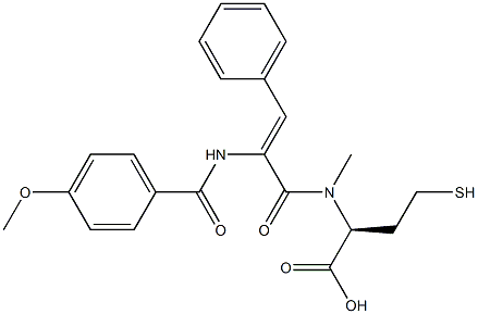 N-{2-[(4-methoxybenzoyl)amino]-3-phenylacryloyl}(methyl)homocysteine 구조식 이미지