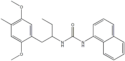 N-[1-(2,5-dimethoxy-4-methylbenzyl)propyl]-N'-(1-naphthyl)urea 구조식 이미지