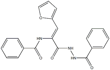 N-[1-[(2-benzoylhydrazino)carbonyl]-2-(2-furyl)vinyl]benzamide Structure