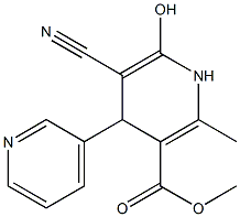 methyl 5-cyano-6-hydroxy-2-methyl-4-(3-pyridinyl)-1,4-dihydro-3-pyridinecarboxylate 구조식 이미지