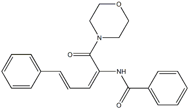 N-[1-(4-morpholinylcarbonyl)-4-phenyl-1,3-butadienyl]benzamide 구조식 이미지