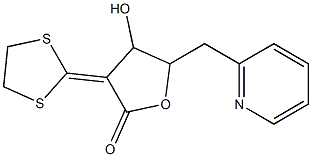 3-(1,3-dithiolan-2-ylidene)-4-hydroxy-5-(2-pyridinylmethyl)dihydro-2(3H)-furanone Structure