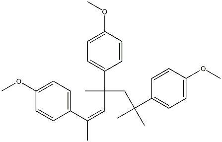 1-methoxy-4-{3-(4-methoxyphenyl)-1-[2-(4-methoxyphenyl)-2-methylpropyl]-1-methyl-2-butenyl}benzene 구조식 이미지