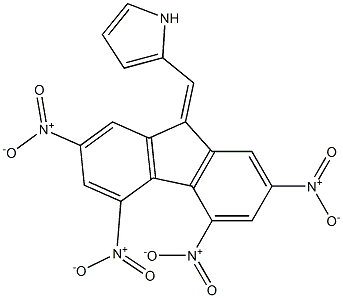 2-({2,4,5,7-tetrakisnitro-9H-fluoren-9-ylidene}methyl)-1H-pyrrole 구조식 이미지
