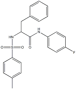 N-(4-fluorophenyl)-2-{[(4-methylphenyl)sulfonyl]amino}-3-phenylpropanamide 구조식 이미지