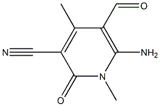 6-amino-5-formyl-1,4-dimethyl-2-oxo-1,2-dihydropyridine-3-carbonitrile Structure