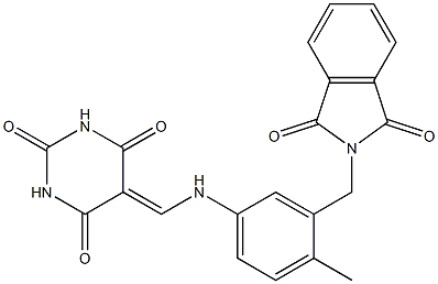 5-({3-[(1,3-dioxo-1,3-dihydro-2H-isoindol-2-yl)methyl]-4-methylanilino}methylene)-2,4,6(1H,3H,5H)-pyrimidinetrione Structure