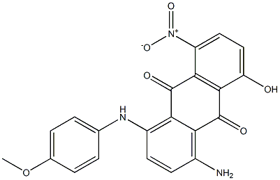 1-amino-8-hydroxy-5-nitro-4-(4-methoxyanilino)anthra-9,10-quinone Structure