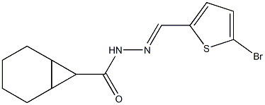 N'-[(5-bromo-2-thienyl)methylene]bicyclo[4.1.0]heptane-7-carbohydrazide 구조식 이미지