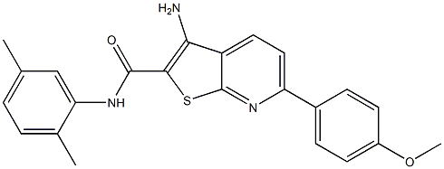 3-amino-N-(2,5-dimethylphenyl)-6-(4-methoxyphenyl)thieno[2,3-b]pyridine-2-carboxamide Structure