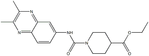 ethyl 1-{[(2,3-dimethyl-6-quinoxalinyl)amino]carbonyl}-4-piperidinecarboxylate Structure