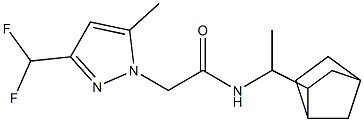 N-(1-bicyclo[2.2.1]hept-2-ylethyl)-2-[3-(difluoromethyl)-5-methyl-1H-pyrazol-1-yl]acetamide Structure