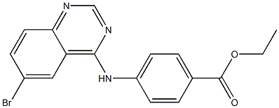 ethyl 4-[(6-bromo-4-quinazolinyl)amino]benzoate Structure