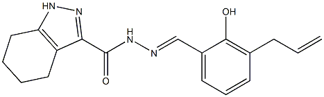 N'-(3-allyl-2-hydroxybenzylidene)-4,5,6,7-tetrahydro-1H-indazole-3-carbohydrazide 구조식 이미지