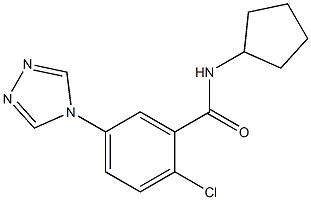 2-chloro-N-cyclopentyl-5-(4H-1,2,4-triazol-4-yl)benzamide Structure