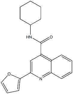 N-cyclohexyl-2-(2-furyl)-4-quinolinecarboxamide 구조식 이미지