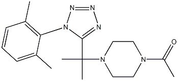 1-acetyl-4-{1-[1-(2,6-dimethylphenyl)-1H-tetraazol-5-yl]-1-methylethyl}piperazine 구조식 이미지