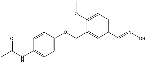 N-[4-({5-[(hydroxyimino)methyl]-2-methoxybenzyl}oxy)phenyl]acetamide 구조식 이미지