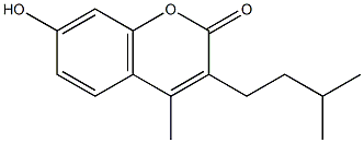 7-hydroxy-3-isopentyl-4-methyl-2H-chromen-2-one Structure