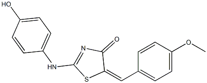 2-(4-hydroxyanilino)-5-(4-methoxybenzylidene)-1,3-thiazol-4(5H)-one Structure