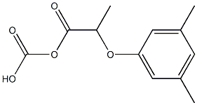 2-(3,5-dimethylphenoxy)propanoylcarbonic acid Structure