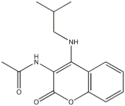 N-[4-(isobutylamino)-2-oxo-2H-chromen-3-yl]acetamide 구조식 이미지