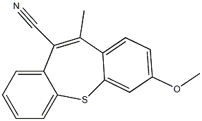 3-methoxy-11-methyldibenzo[b,f]thiepine-10-carbonitrile 구조식 이미지