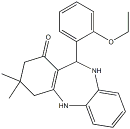 11-(2-ethoxyphenyl)-3,3-dimethyl-2,3,4,5,10,11-hexahydro-1H-dibenzo[b,e][1,4]diazepin-1-one 구조식 이미지