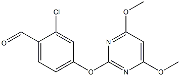 2-chloro-4-[(4,6-dimethoxypyrimidin-2-yl)oxy]benzaldehyde Structure