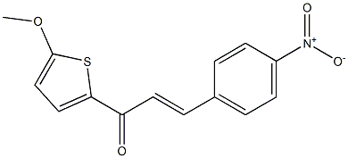 3-{4-nitrophenyl}-1-(5-methoxy-2-thienyl)-2-propen-1-one 구조식 이미지