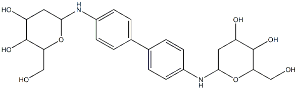 6-[(4'-{[4,5-dihydroxy-6-(hydroxymethyl)tetrahydro-2H-pyran-2-yl]amino}[1,1'-biphenyl]-4-yl)amino]-2-(hydroxymethyl)tetrahydro-2H-pyran-3,4-diol Structure