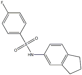 N-(2,3-dihydro-1H-inden-5-yl)-4-fluorobenzenesulfonamide 구조식 이미지