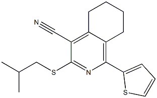 3-(isobutylsulfanyl)-1-(2-thienyl)-5,6,7,8-tetrahydro-4-isoquinolinecarbonitrile Structure