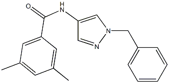 N-(1-benzyl-1H-pyrazol-4-yl)-3,5-dimethylbenzamide Structure