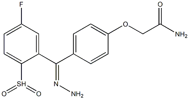 2-(4-{2-[(4-fluorophenyl)sulfonyl]carbohydrazonoyl}phenoxy)acetamide Structure