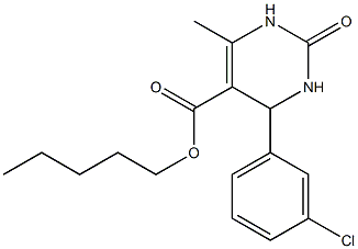 pentyl 4-(3-chlorophenyl)-6-methyl-2-oxo-1,2,3,4-tetrahydro-5-pyrimidinecarboxylate Structure