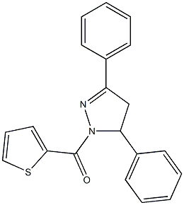 3,5-diphenyl-1-(2-thienylcarbonyl)-4,5-dihydro-1H-pyrazole 구조식 이미지