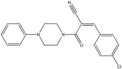 3-(4-chlorophenyl)-2-[(4-phenyl-1-piperazinyl)carbonyl]acrylonitrile Structure