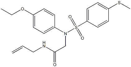 N-allyl-2-(4-ethoxy{[4-(methylsulfanyl)phenyl]sulfonyl}anilino)acetamide Structure
