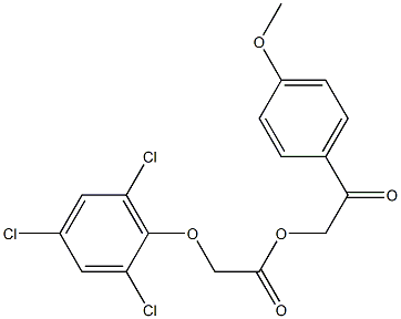 2-(4-methoxyphenyl)-2-oxoethyl (2,4,6-trichlorophenoxy)acetate 구조식 이미지