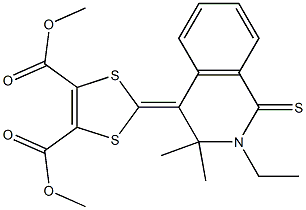 dimethyl 2-(2-ethyl-3,3-dimethyl-1-thioxo-2,3-dihydro-4(1H)-isoquinolinylidene)-1,3-dithiole-4,5-dicarboxylate 구조식 이미지