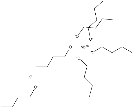 Niobium potassium n-butoxide, 5% w/v in n-butanol, 99% (metals basis) Structure