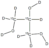 Glycerol-13C3,  d8 Structure