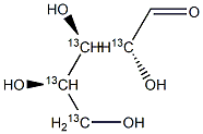 D-Ribose-2,3,4,5-13C4 구조식 이미지
