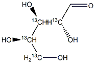 D-Ribose-2,3,4,5-13C4 Structure