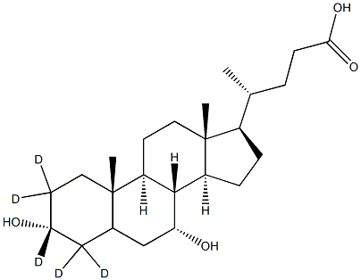 Chenodeoxycholic-2,2,3,4,4-d5  acid 구조식 이미지
